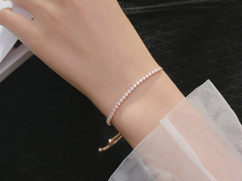 S925 Silver Sparkling Diamond Bracelet