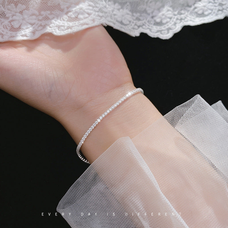 S925 Silver Sparkling Diamond Bracelet