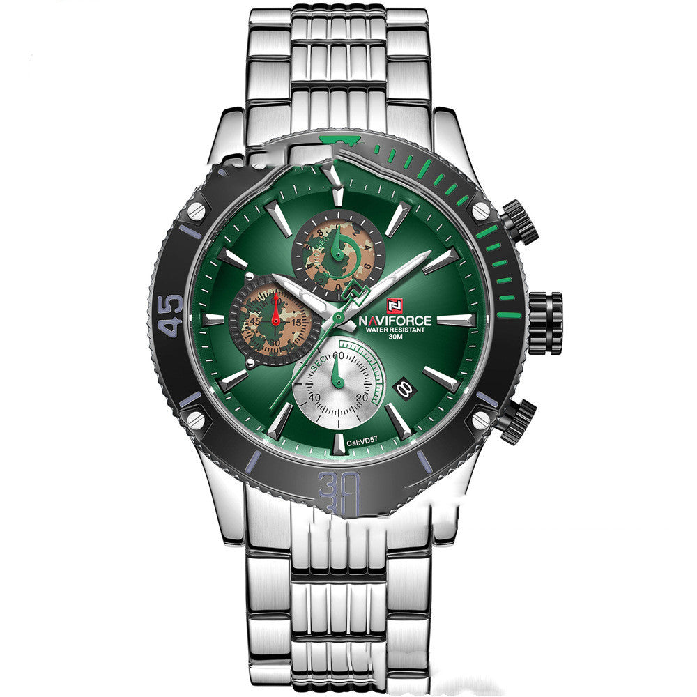 Men's Waterproof Multifunction Quartz Watch
