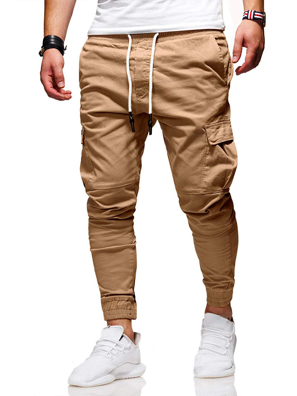 Elastic Tethered Sports Baggy Jogging Pants