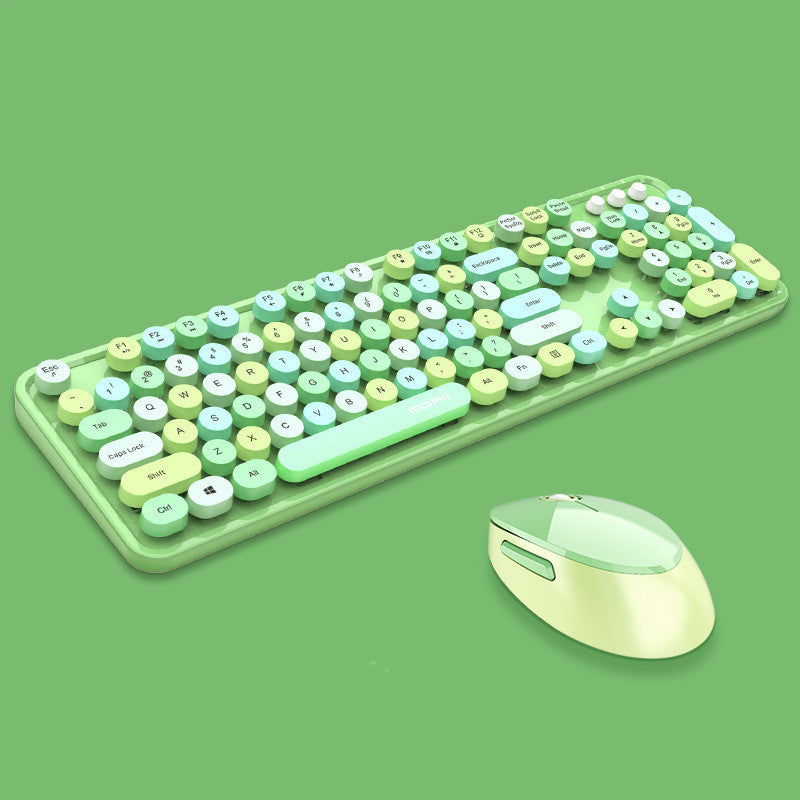 Cute Wireless Keyboard & Mouse Set for Girls.