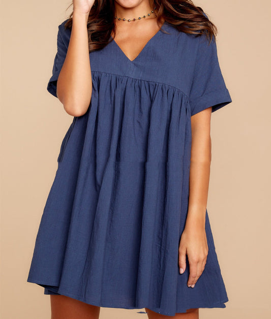 Casual Cotton-Linen Dress