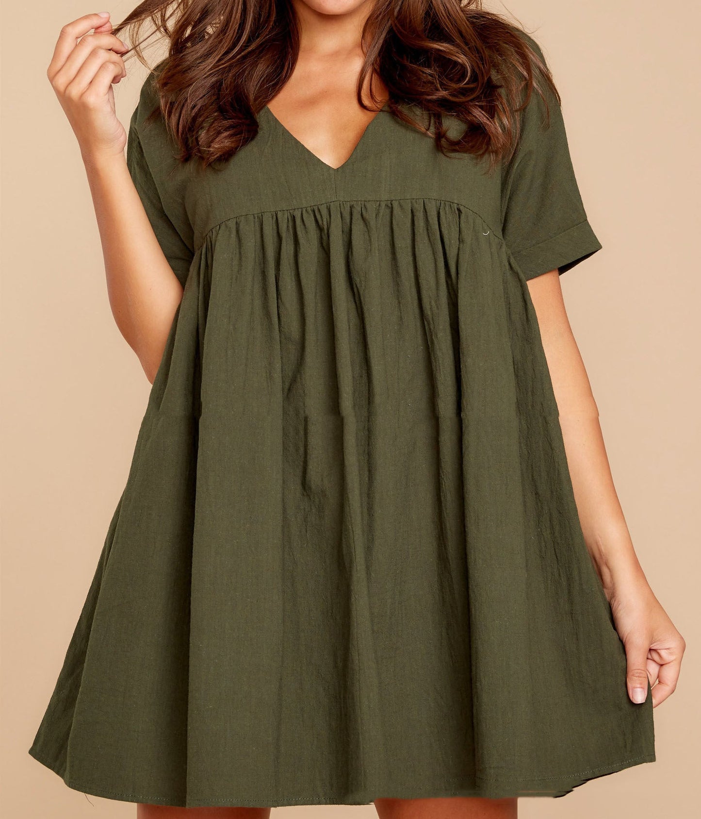 Casual Cotton-Linen Dress