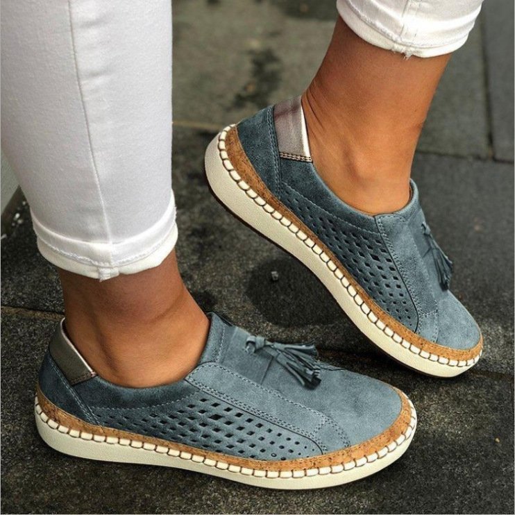 Lace-up Two-tone Low-top Shoes