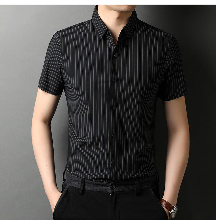Lapel Business Shirt Short Sleeve