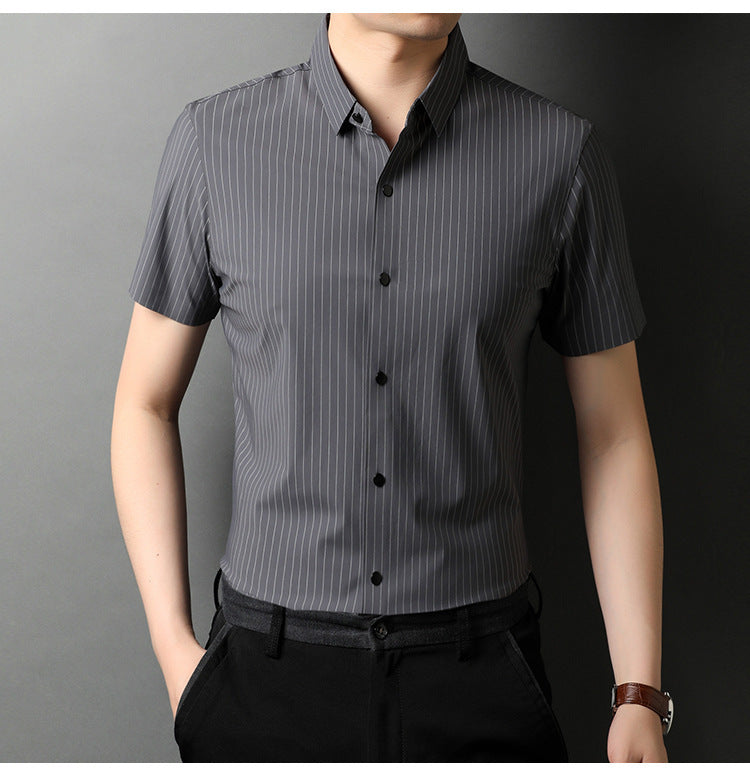 Lapel Business Shirt Short Sleeve