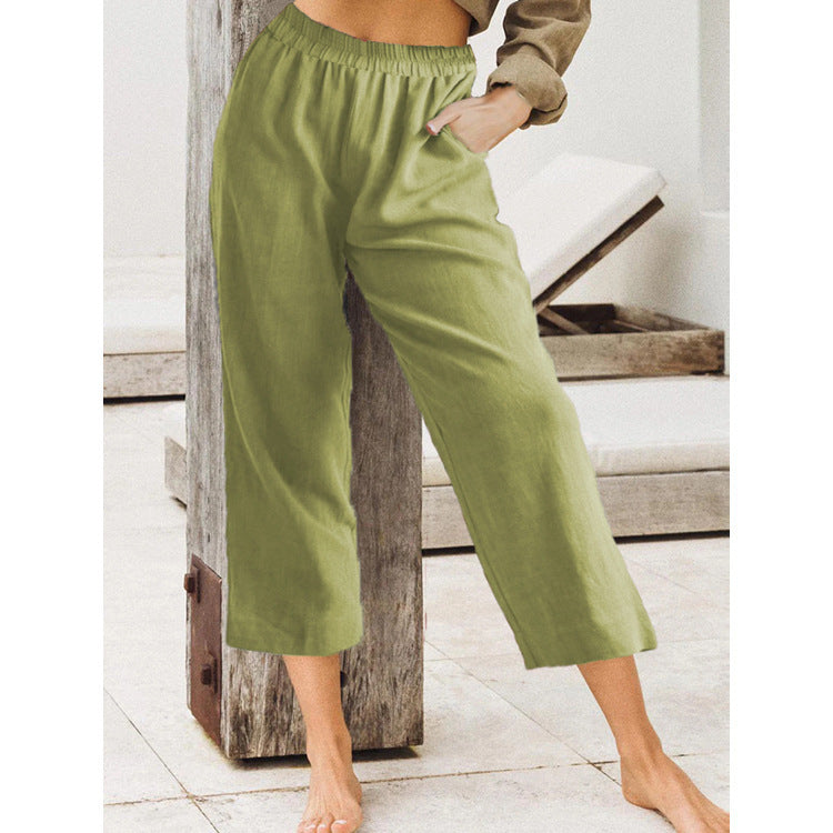 Women's Elegant Cropped Trousers