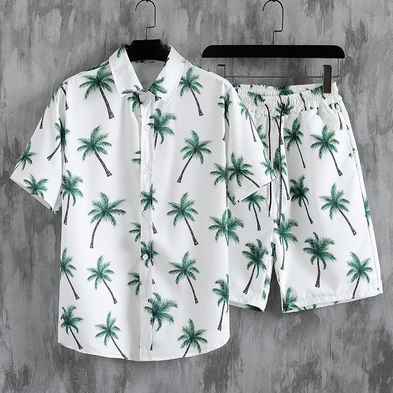 Beach Printed Men's Two-piece Suit