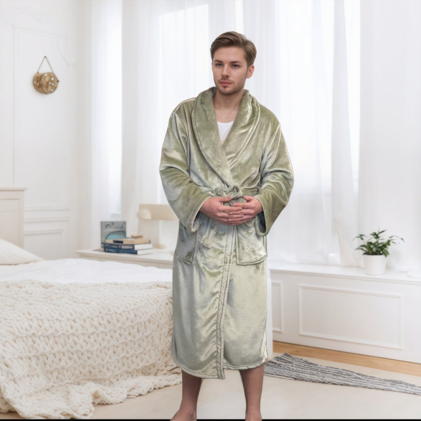 Couple Long Bathrobe Pajamas