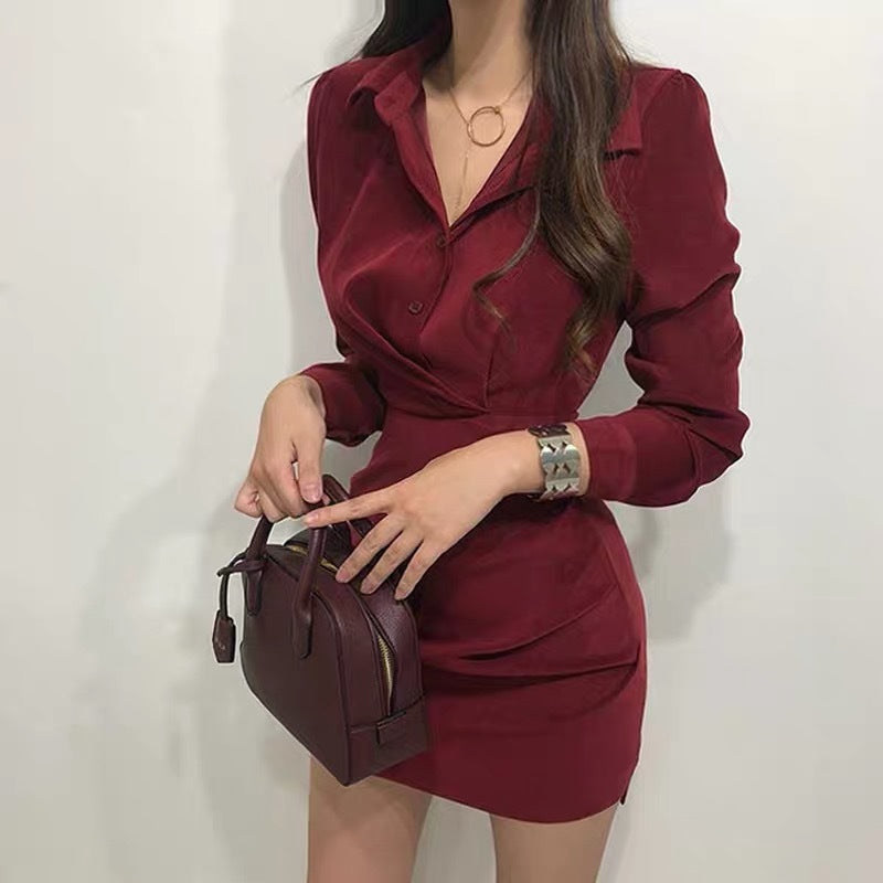 Retro Slim Waist Dress