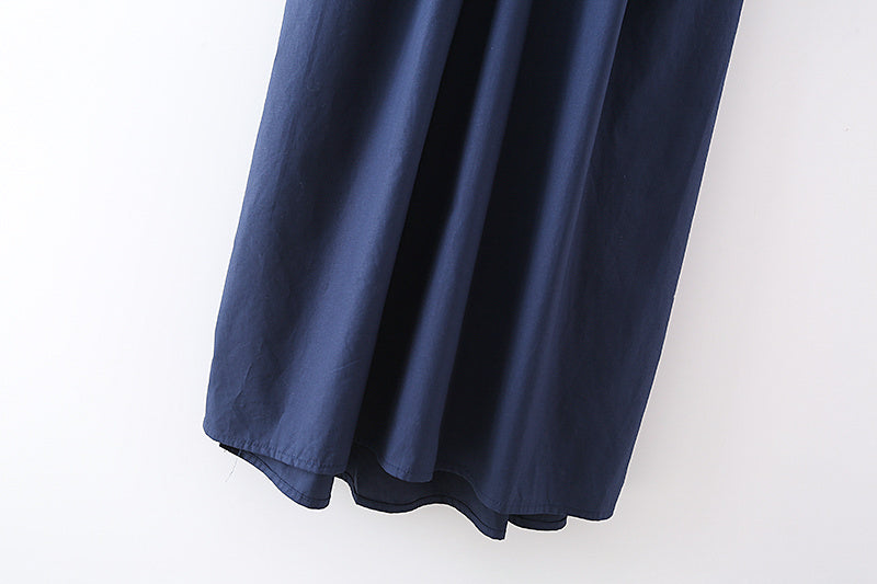 Solid Color Bat Sleeve Dress