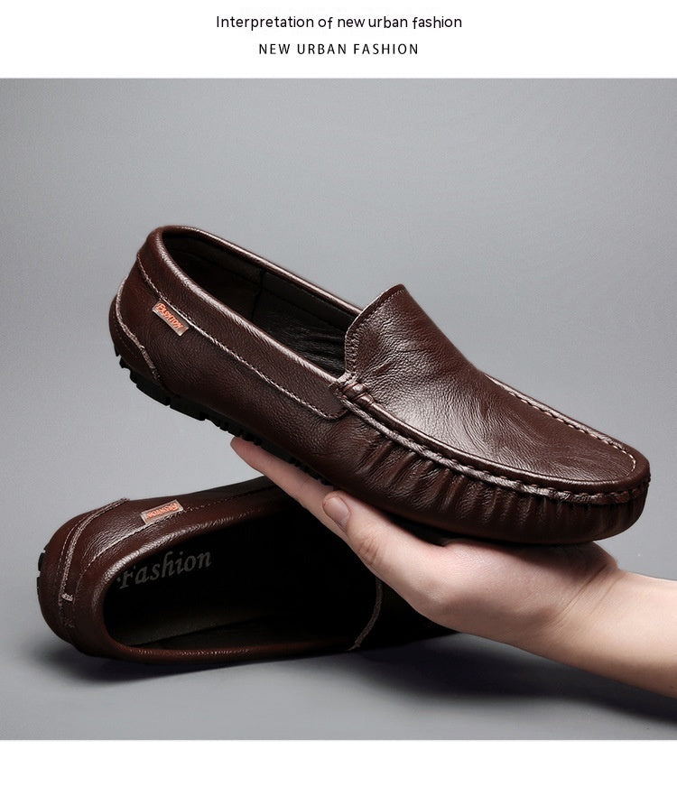 British Style Leather Slip-On Loafers