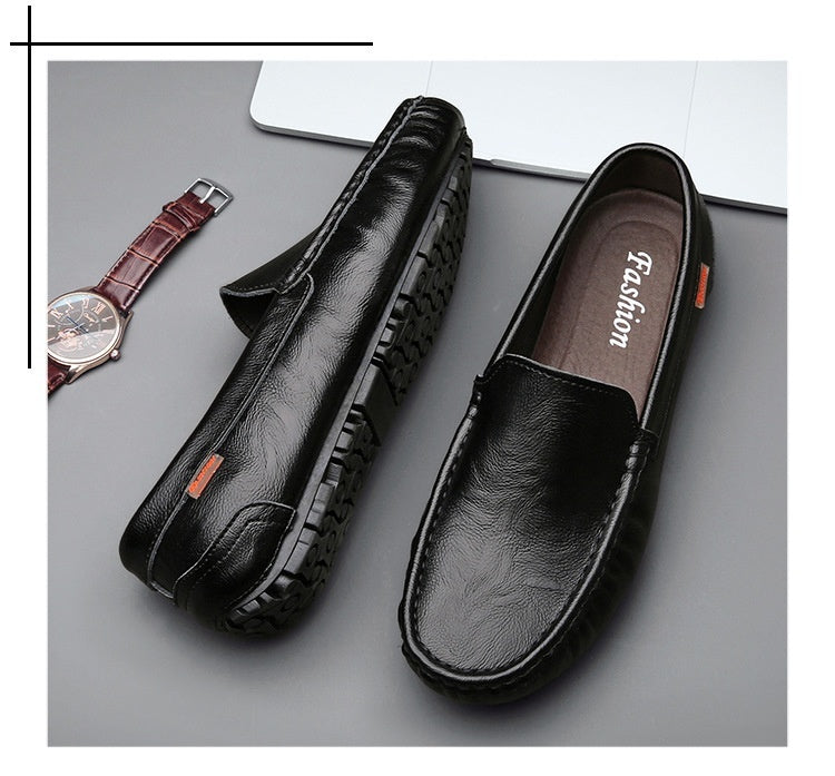 British Style Leather Slip-On Loafers