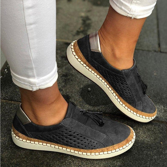 Lace-up Two-tone Low-top Shoes