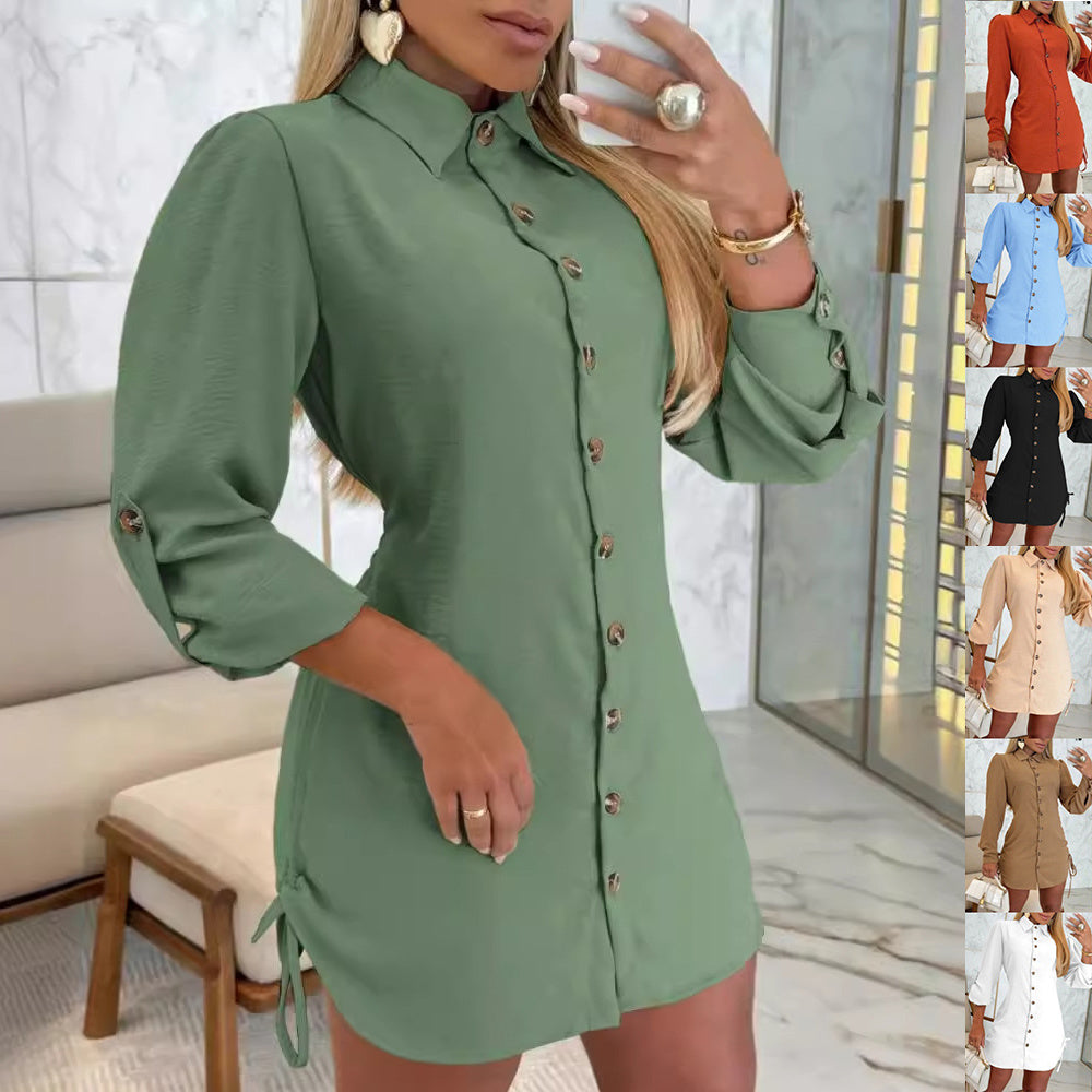 Fashion Lapel Shirtdress