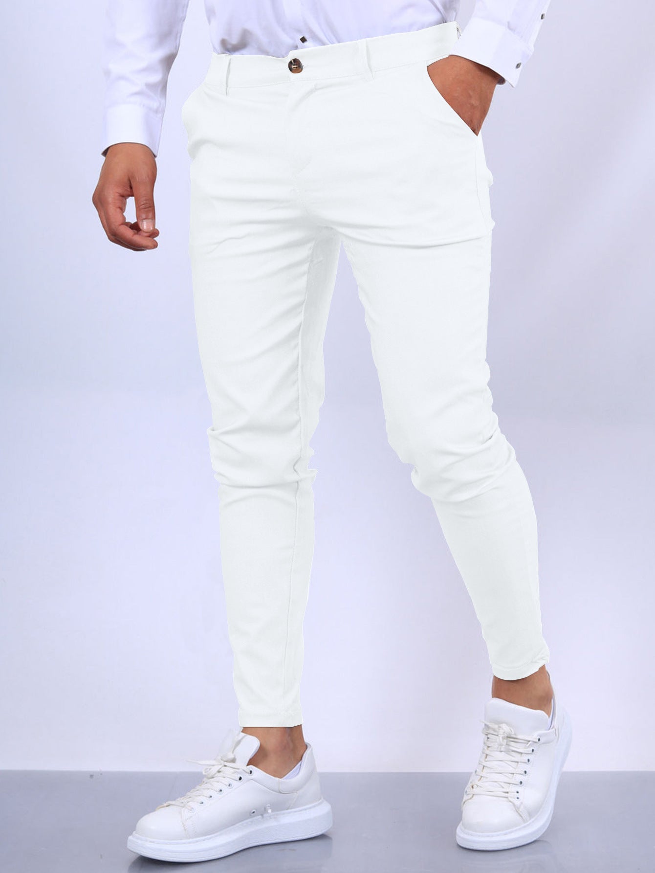 Men’s Slim Button Office Pants