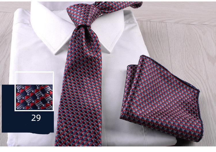 Business Formal Wear Tie and Pocket Square Set