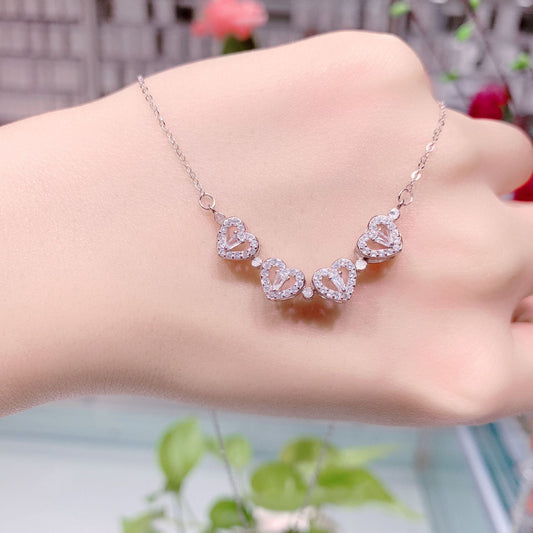 S925 Silver Four-Leaf Clover Necklace