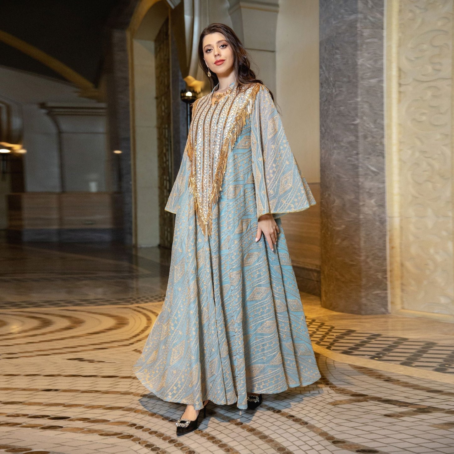 Dubai Embroidered Evening Dress