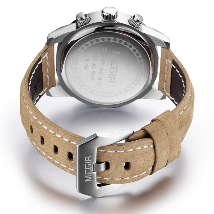 Men’s Three-Eye Luminous Sports Watch