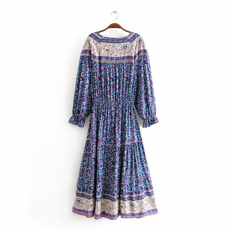 Statement Print Long Dress