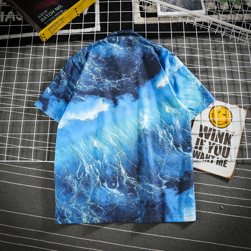 Men's Hawaii Beach Loose Summer Flower Shirt
