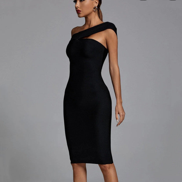 Fashion Black Bandage Dress
