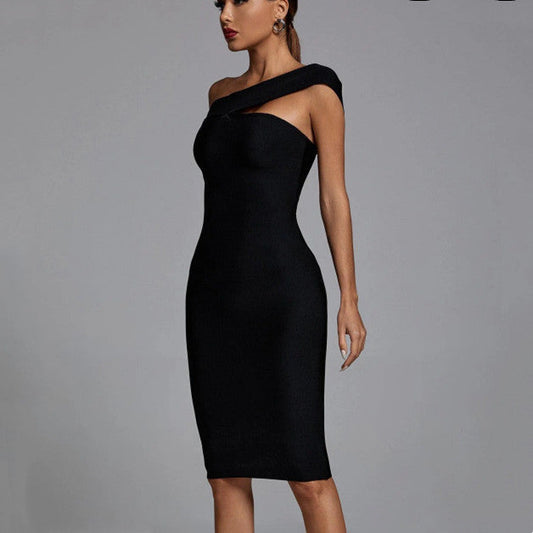 Fashion Black Bandage Dress