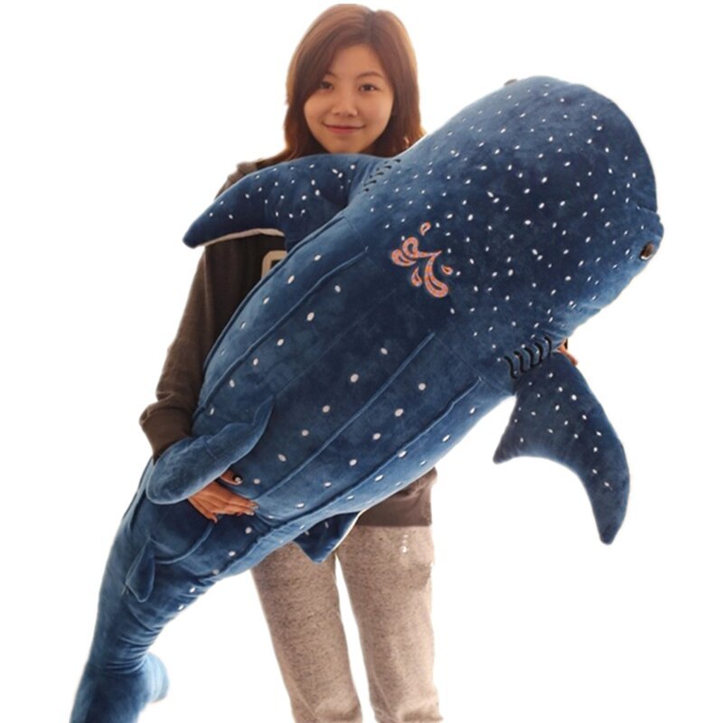 Cartoon blue whale child pillow