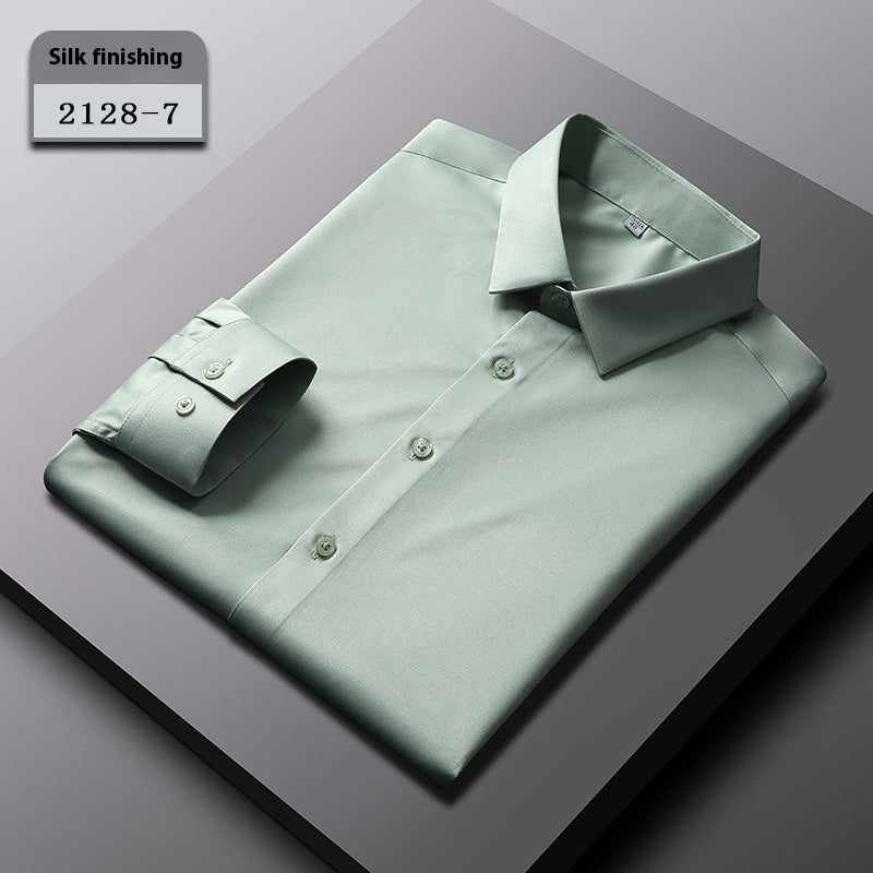 Men’s Elastic Silk Breathable Shirt