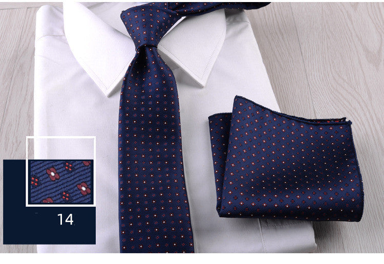 Business Formal Wear Tie and Pocket Square Set