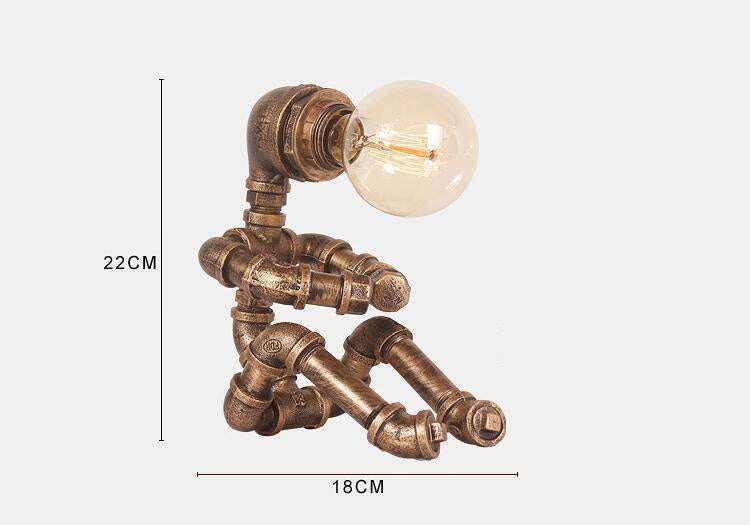 Robot Water Pipe Bedside Desk Lamp