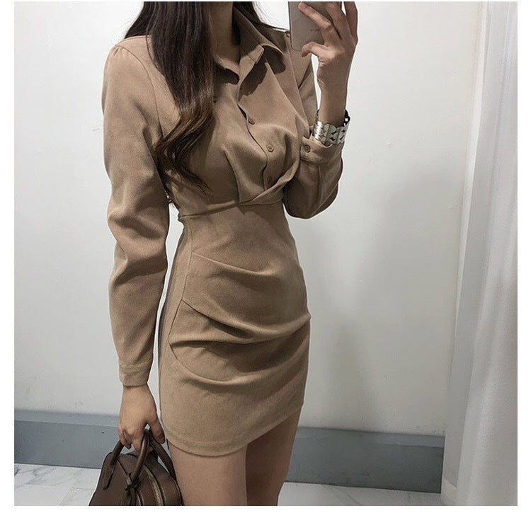 Retro Slim Waist Dress