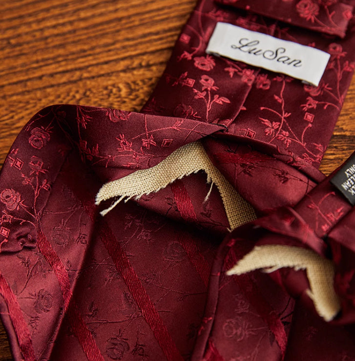 Handmade Silk Jacquard Wool Tie