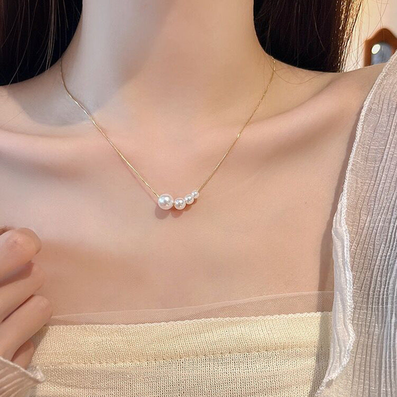 S925 Silver Pearl Necklace for Women