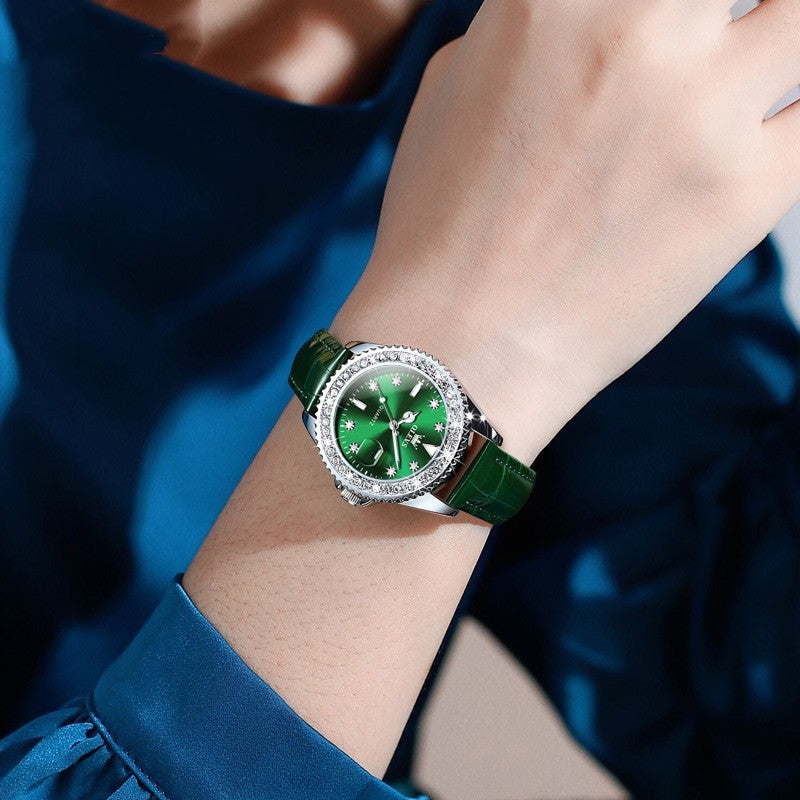 Diamond Quartz Stainless Steel Watch