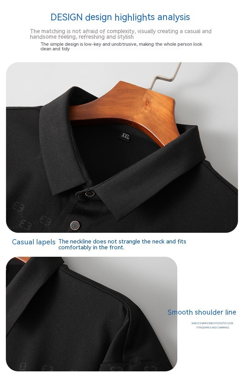 Business Men's Polo Printed Shirt