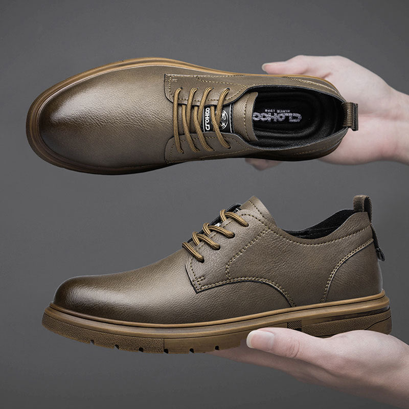Cowhide Business Platform Men's Shoes
