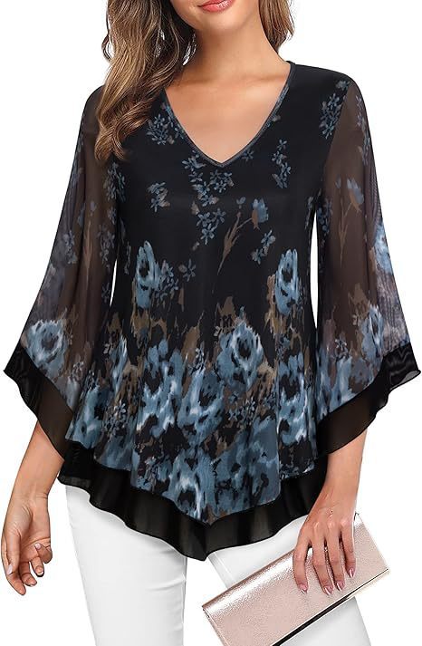 Chic Summer Flare Sleeve Top