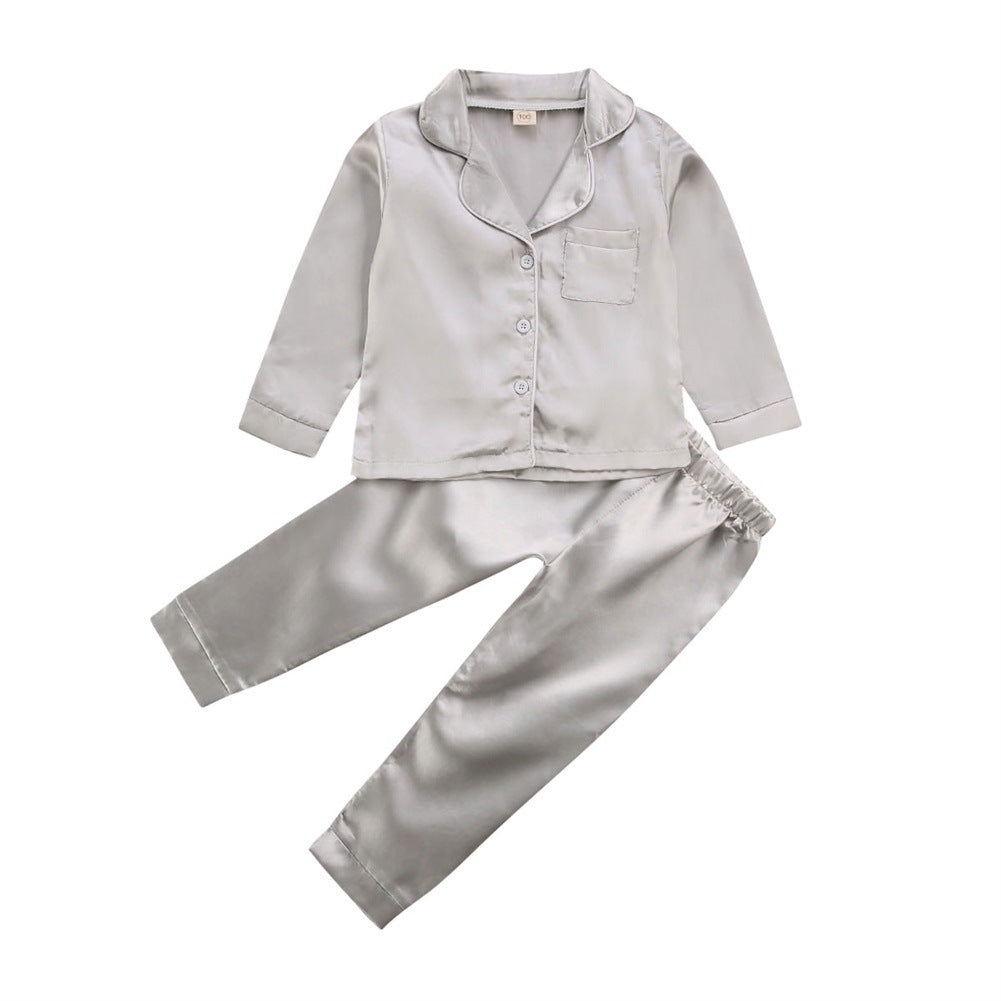 Kids Pure Color Bathrobe Set