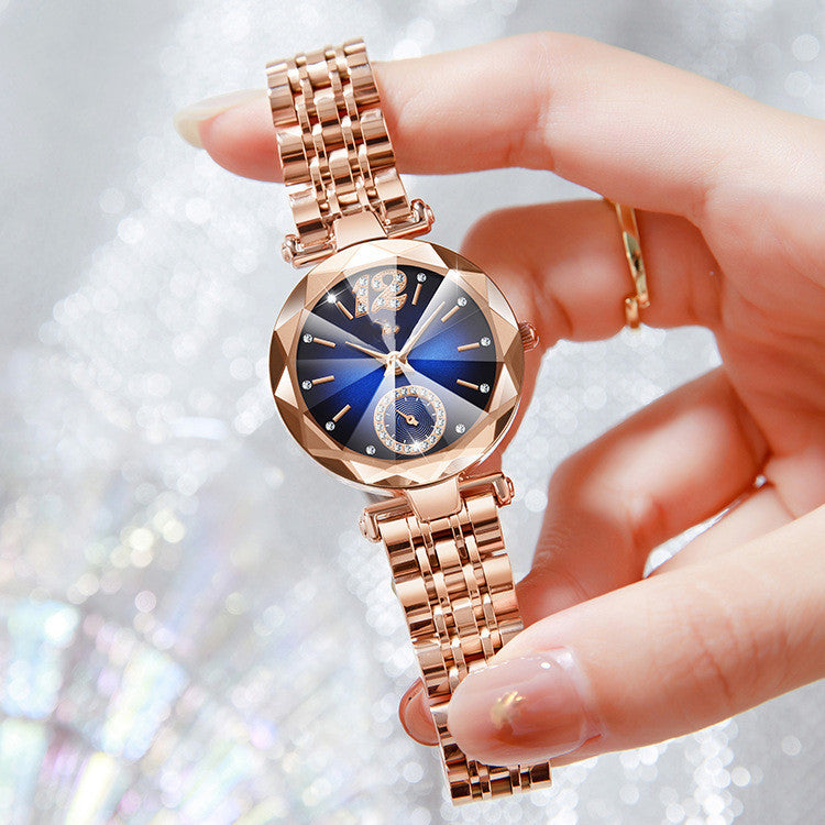 Women’s Fashion Diamond Gradient Glass Watch