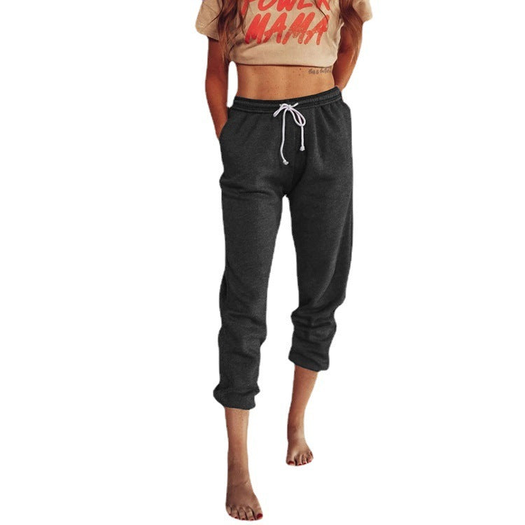 Women's Loose High Waist Cropped Leggings