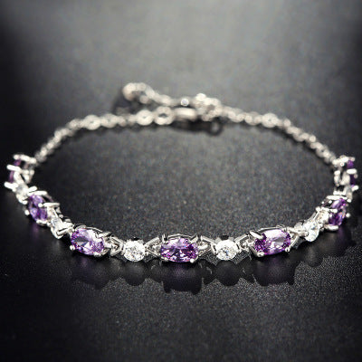 Silver Amethyst Bracelet