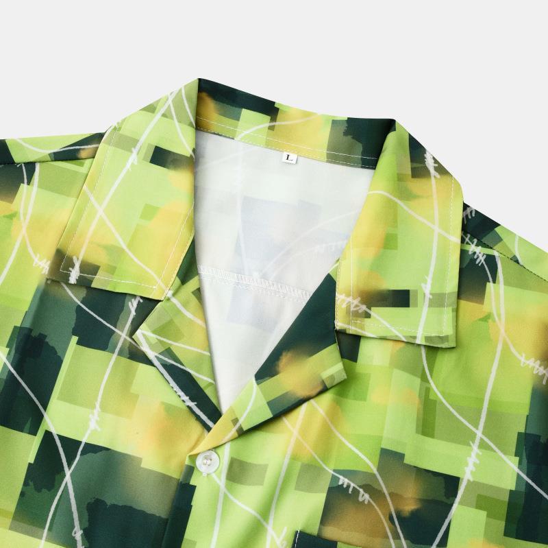 Men's Ink Painting Plum Shirt