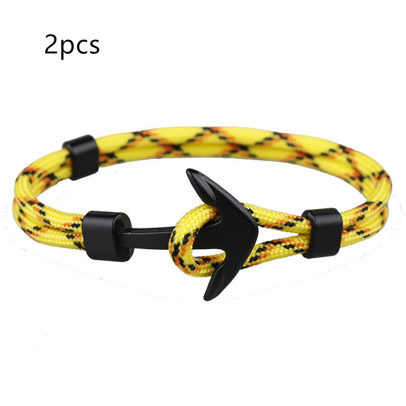 Black Pirate Anchor Hand Strap Bracelet – Gift
