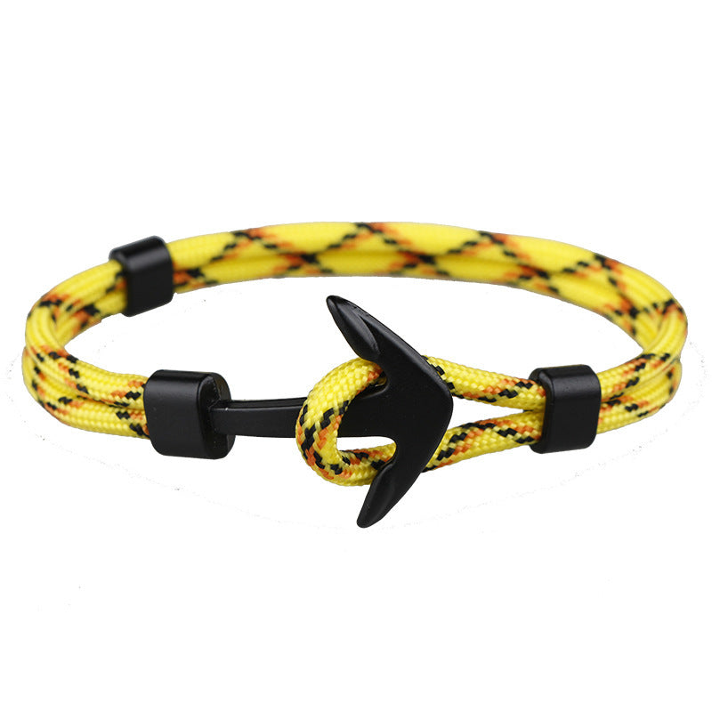Black Pirate Anchor Hand Strap Bracelet – Gift
