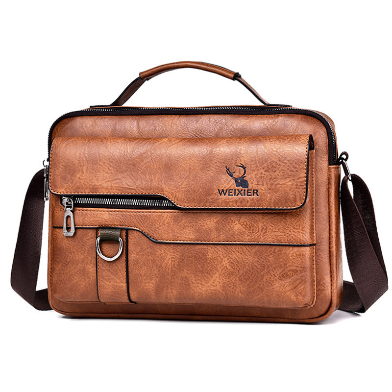 Men’s Retro PU Leather Messenger Bag