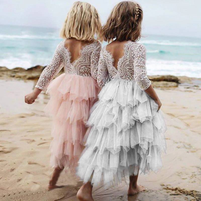 Autumn Lace Princess Dress Girls