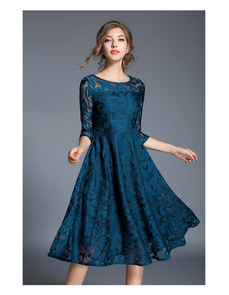 Elegant Lace Big Skirt Dress