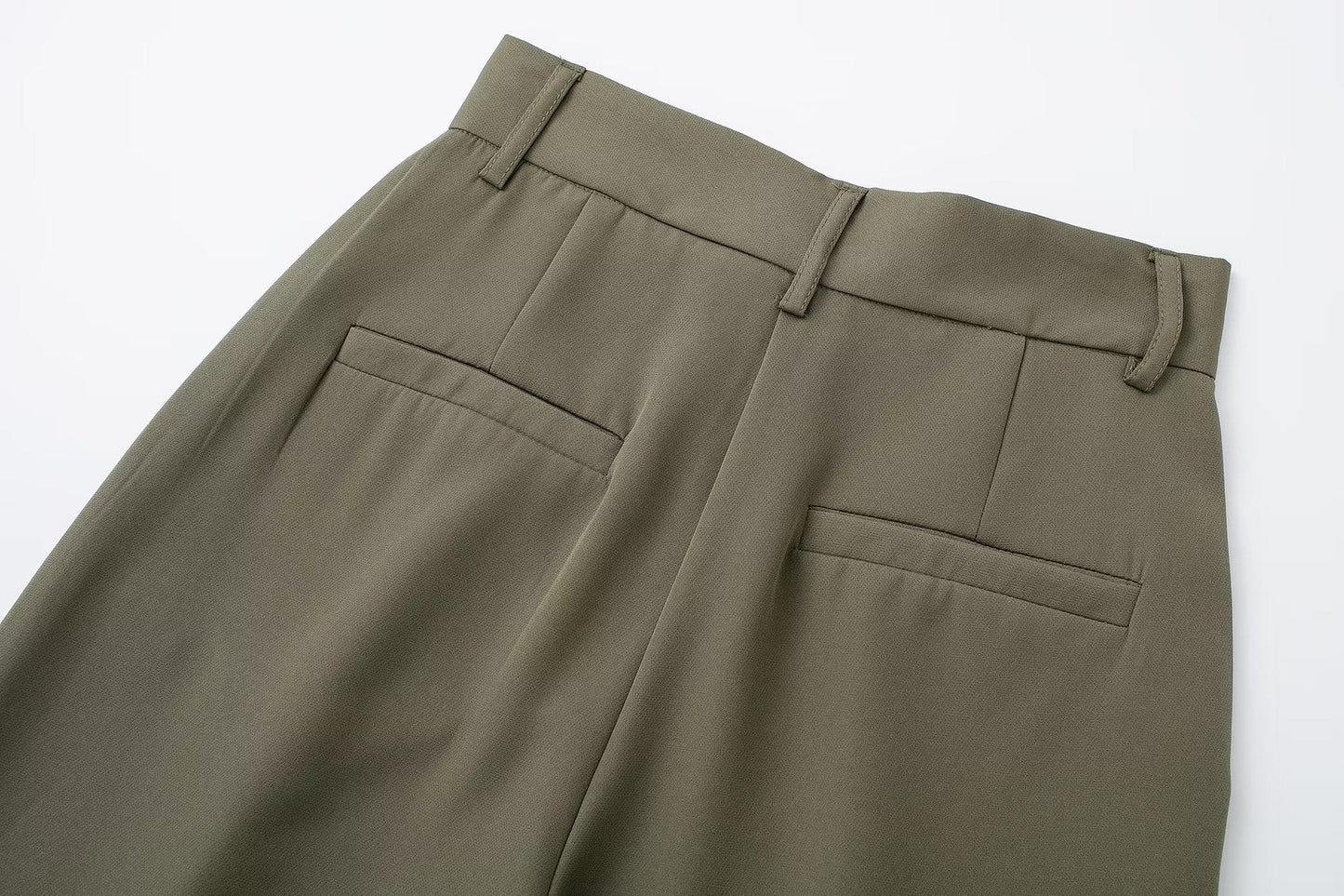 Women's French Pleated Wide Trousers